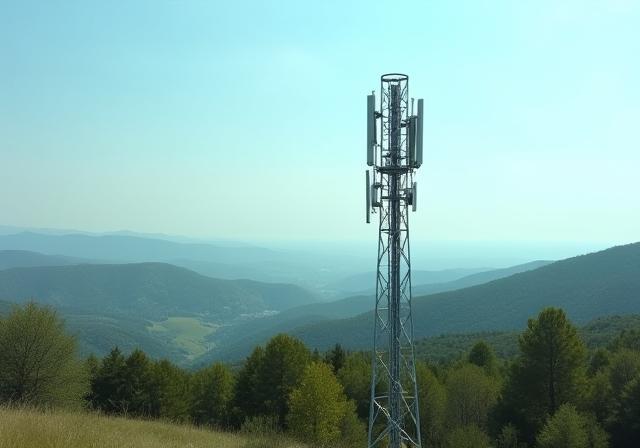 Image of 5G tower installation in Lombardy